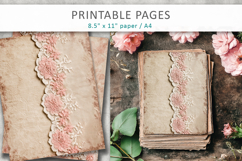 lace scrapbook paper, junk journal pages Product Image 3