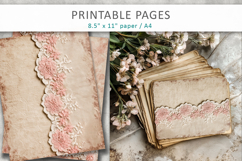 lace scrapbook paper, junk journal pages Product Image 5