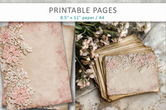 Lace scrapbook paper, romantic digital paper Product Image 1