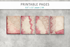 Lace scrapbook paper, antique paper Product Image 2