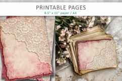 Lace scrapbook paper, antique paper Product Image 5
