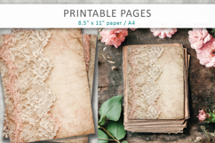 Lace scrapbook paper, vintage paper Product Image 3