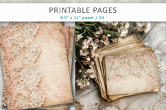 Lace scrapbook paper, vintage paper Product Image 5
