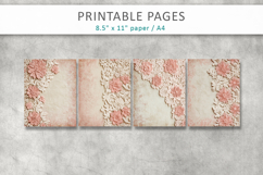Lace scrapbook paper, floral lace background Product Image 2