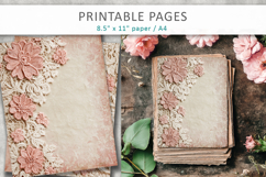 Lace scrapbook paper, floral lace background Product Image 3