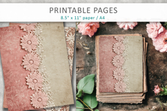 Lace scrapbook paper, vintage stationery Product Image 3