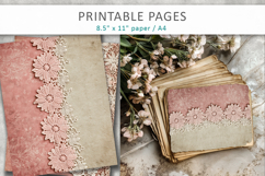 Lace scrapbook paper, vintage stationery Product Image 5