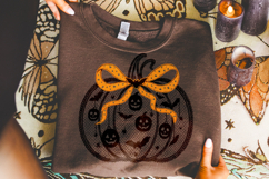 Halloween Coquette Pumpkin PNG, Lace Pumpkin PNG Clipart Product Image 2
