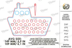 Lacing Kids Toy Laser Cut. Montessori Toy. Ship SVG Product Image 2