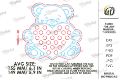 Lacing Kids Toy Laser Cut. Montessori Toy. Bear SVG Product Image 2