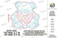 Lacing Kids Toy Laser Cut. Montessori Toy. Bear SVG Product Image 2