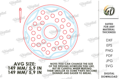 Lacing Kids Toy Laser Cut. Montessori Toy. Donut SVG Product Image 2
