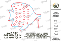 Lacing Kids Toy Laser Cut. Montessori Toy. Fish SVG Product Image 2