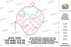 Lacing Kids Toy Laser Cut. Montessori Toy. Strawberry SVG Product Image 2