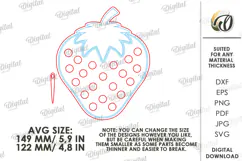 Lacing Kids Toy Laser Cut. Montessori Toy. Strawberry SVG Product Image 2