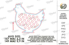 Lacing Kids Toy Laser Cut. Montessori Toy. Chicken SVG Product Image 2