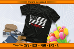 Lacrosse American Flag SVG Cut File for Cricut Silhouette Product Image 2