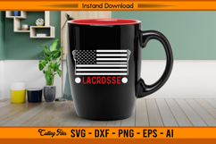 Lacrosse American Flag SVG Cut File for Cricut Silhouette Product Image 3