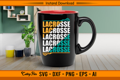 Lacrosse Repeated Text SVG Retro Sports Design File Product Image 2