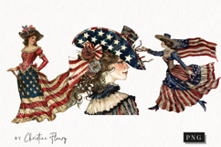 Whimsical 4th Of July People Clipart | 4th Of July PNG Product Image 1