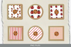 Lady Bug with Vintage Color Seamless Pattern with Buttons Product Image 1