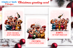 Christmas card printable Elderly ladies Funny holiday quotes Product Image 1