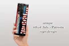 Lady Liberty & Fireworks 20oz USA Tumbler Design Product Image 2