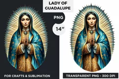 Watercolor Lady of Guadalupe Clipart PNG Product Image 1