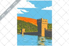 Ladybower Derwent Valley Peak District National Park WPA EPS Product Image 1