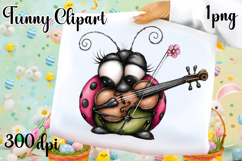 Watercolor Whimsical Ladybug Clipart PNG| Spring Garden Bug Product Image 1