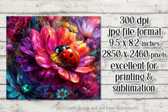 Ladybug Mousepad, Sublimation Mousepad, Floral Mousepad, d10 Product Image 2