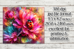Ladybug Mousepad, Sublimation Mousepad, Floral Mousepad, d14 Product Image 2