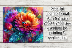 Ladybug Mousepad, Sublimation Mousepad, Floral Mousepad, d15 Product Image 2