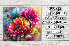 Ladybug Mousepad, Sublimation Mousepad, Floral Mousepad, d8 Product Image 2