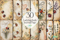 Ladybug Junk Journal Page Bundle Product Image 1