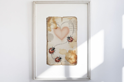 Ladybug Junk Journal Page Clipart Product Image 5