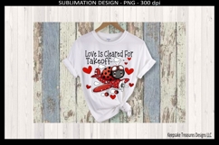 Cute Valentine Ladybug, Sublimation Png T-Shirt Design Product Image 2