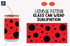 Ladybug Glass Can Wrap | Ladybug Pattern Glass Wrap Product Image 1