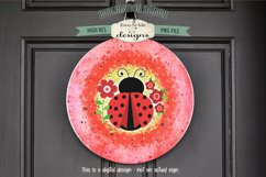 Bright Ladybug Wind Spinner Round Sublimation Design PNG Product Image 3