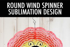 Bright Ladybug Wind Spinner Round Sublimation Design PNG Product Image 7