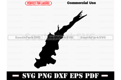 Lake Algonquin New York Map Silhouette SVG PNG DXF EPS PDF Product Image 1