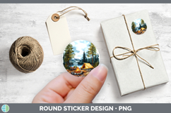GorgeousLake Camping Stickers design.