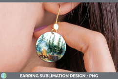 GorgeousLake Camping Round Earrings design.