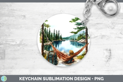 GorgeousLake Camping Keychain design.