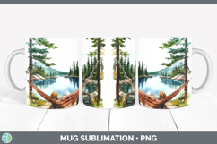 GorgeousLake Camping Mug Wrap design.