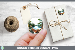 GorgeousLake Camping Stickers design.