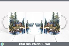 GorgeousLake Camping Mug Wrap design.