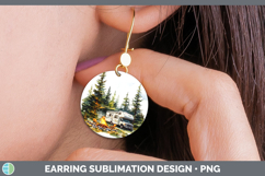 GorgeousLake Camping Round Earrings design.
