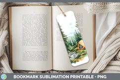 GorgeousLake Camping Bookmark design.
