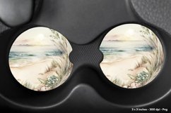 Lake Car Coaster Sublimation  Watercolor Ocean Coasters